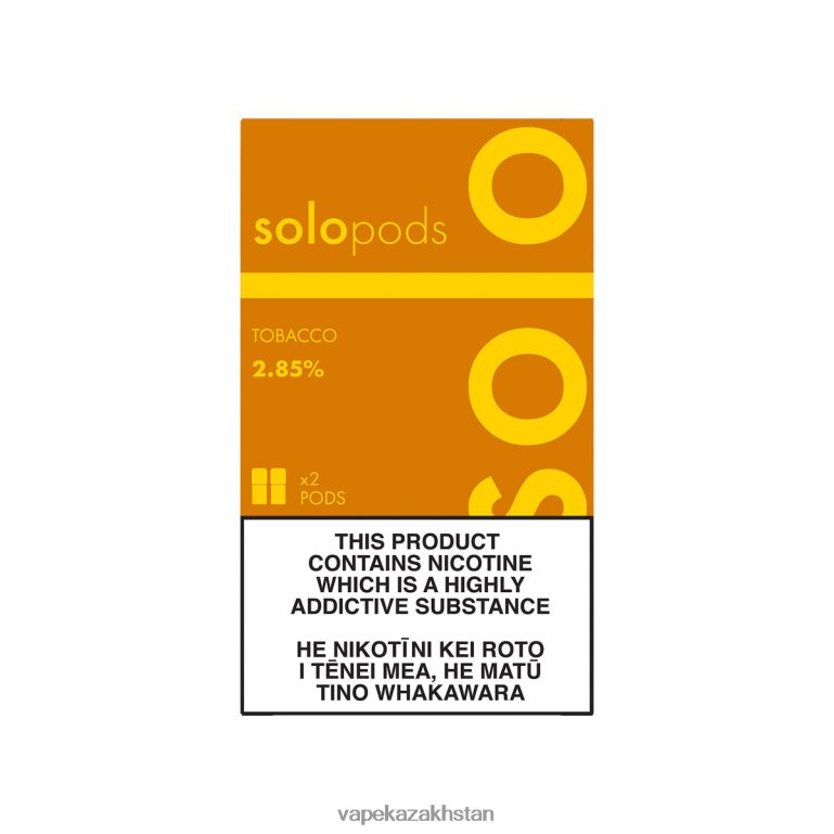 Disposable Vape Kazakhstan 0H8LRX50 Solo Replacement Pod 2-Pack Tobacco
