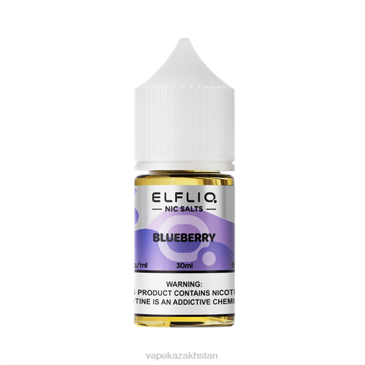 ELFBAR ELFLIQ nic salt 30ml BLUEBERRY PTB011 Vape Kazakhstan
