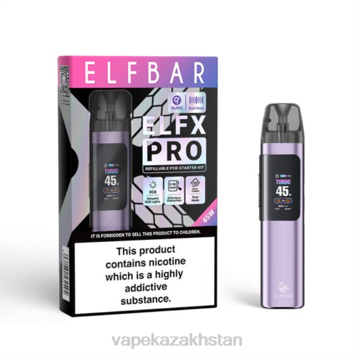 ELFBAR ELFX Pro Open Pod Device Purple PTB02 Vape Smoke