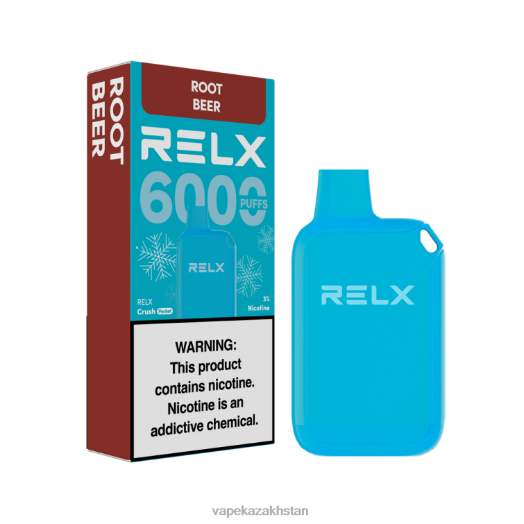 Disposable Vape Kazakhstan RR66620 RELX Crush Pocket 6000 Icy Root Beer