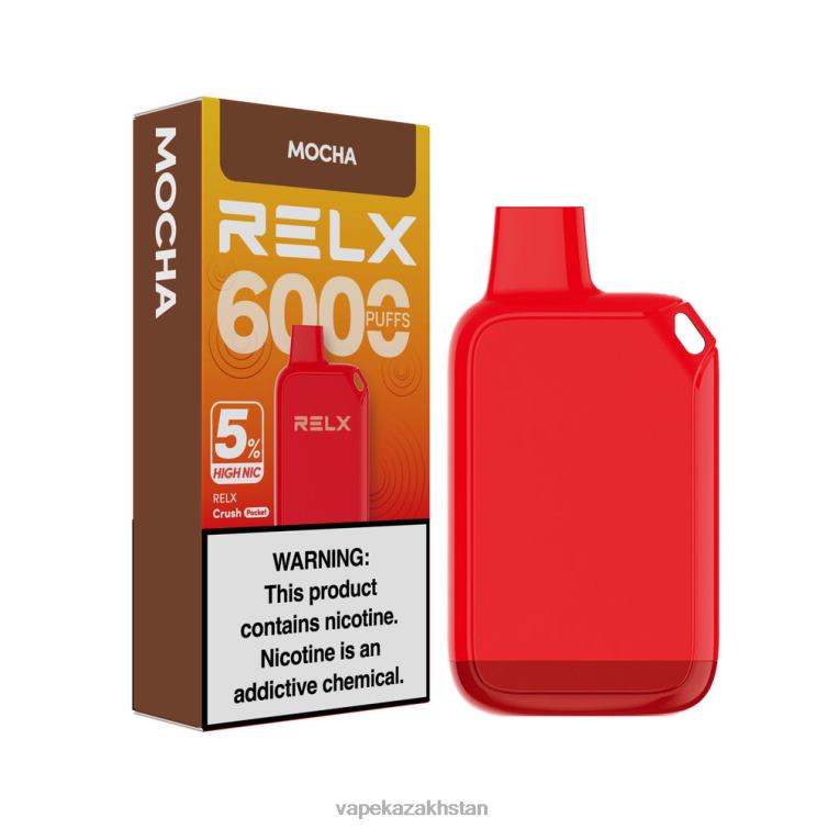 Disposable Vape Kazakhstan RR66625 RELX Crush Pocket 6000 5% High Nic Mocha
