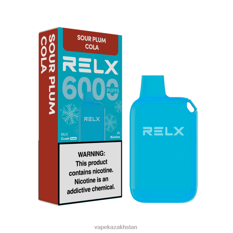 E-Liquid Vape RR66619 RELX Crush Pocket 6000 Icy Sour Plum Cola