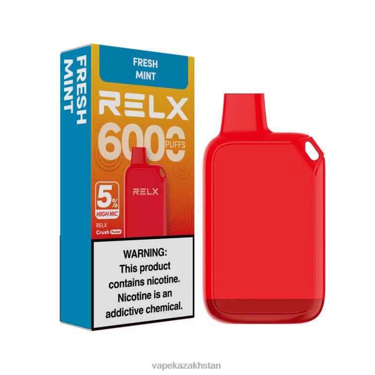 E-Liquid Vape RR66629 RELX Crush Pocket 6000 5% High Nic Fresh Mint
