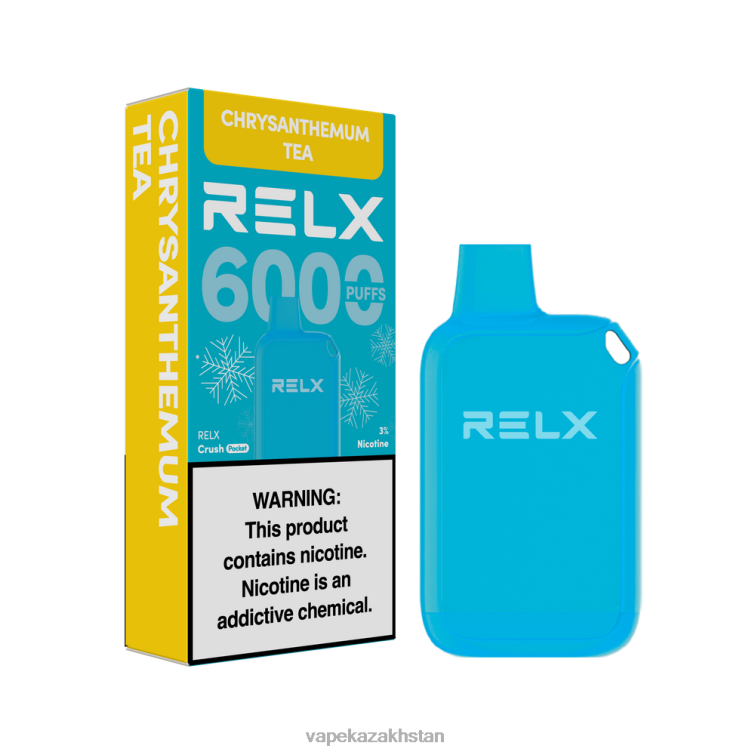 Vape Kazakhstan RR66621 RELX Crush Pocket 6000 Icy Chrysanthemum Tea