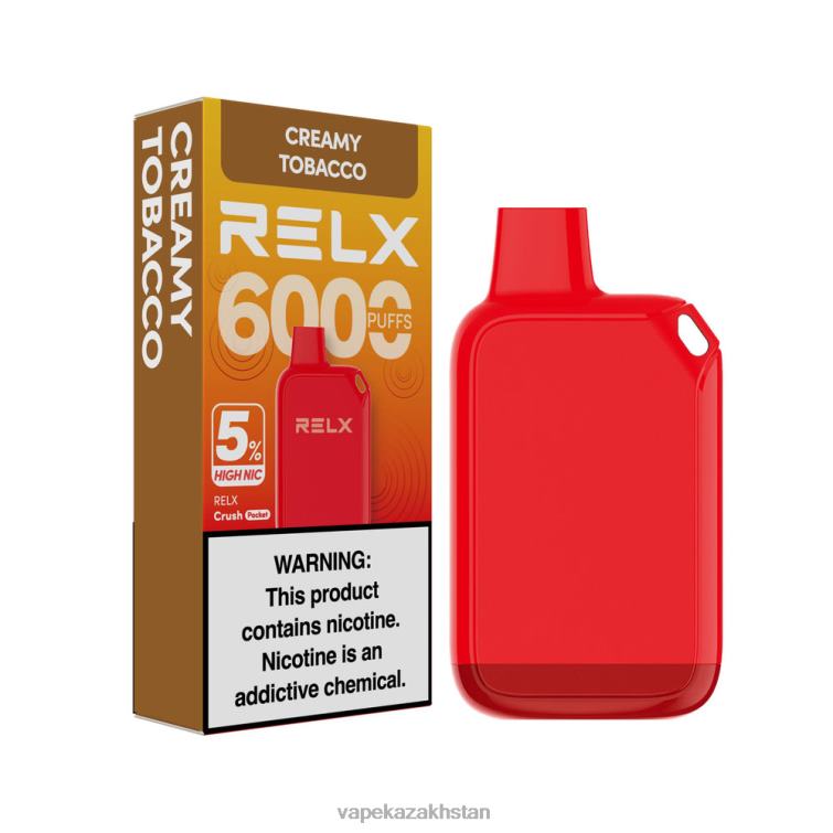 Vape Shop Astana RR66628 RELX Crush Pocket 6000 5% High Nic Creamy Tobacco