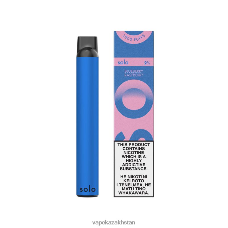 E-Liquid Vape 0H8LRX19 Solo Disposable Vape Paradise Collection Blueberry Raspberry