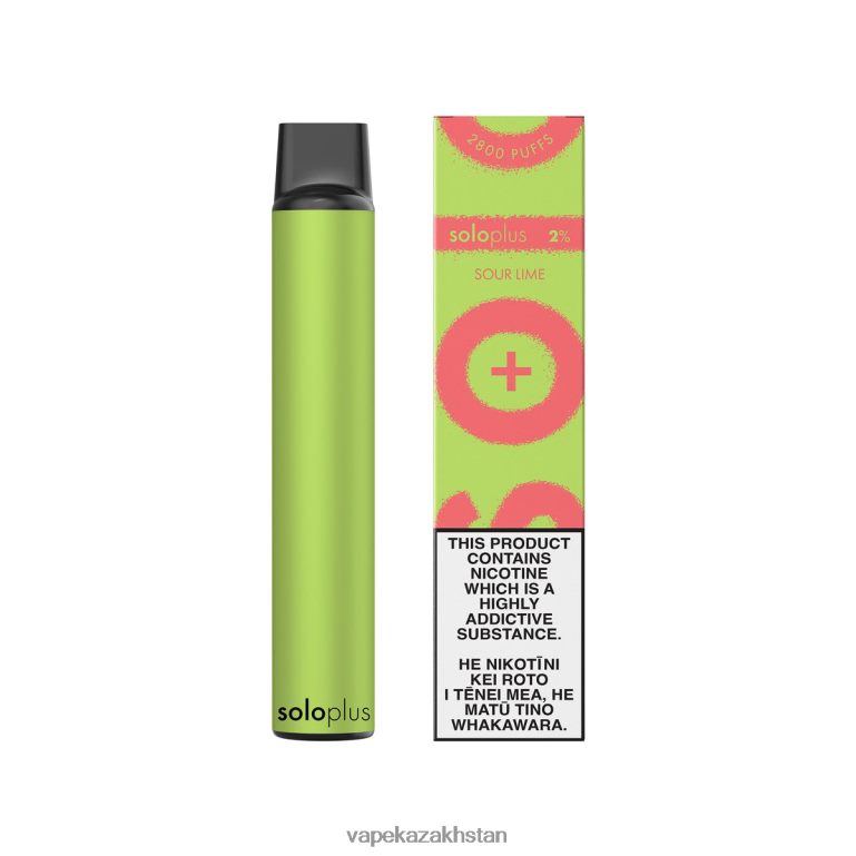E-Liquid Vape 0H8LRX34 Solo Plus Disposable Vape Sour Lime