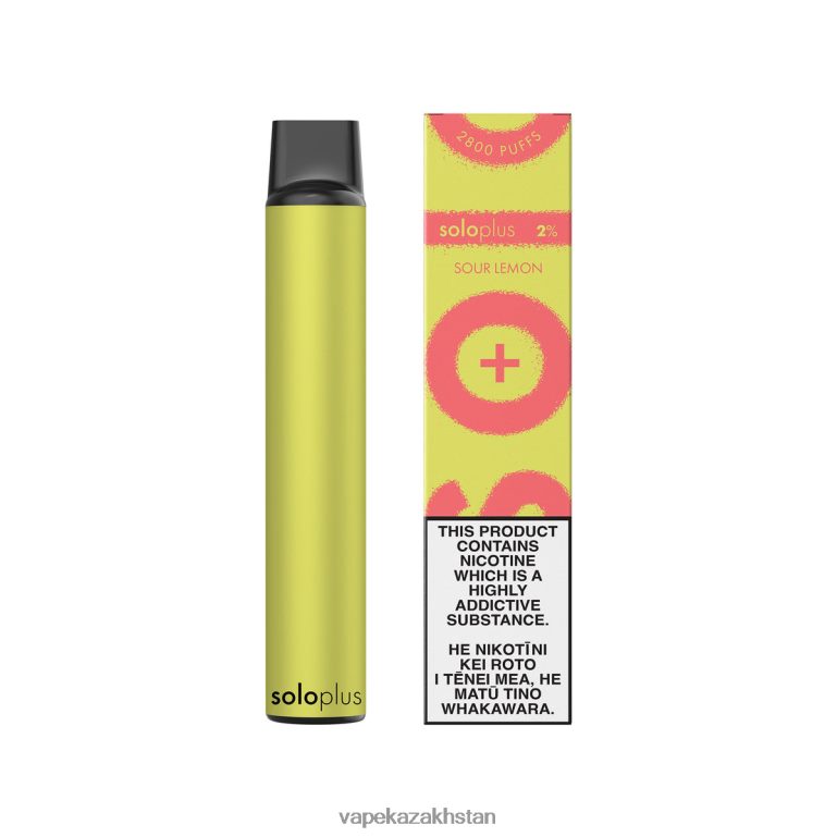 Vape Kazakhstan 0H8LRX36 Solo Plus Disposable Vape Sour Lemon