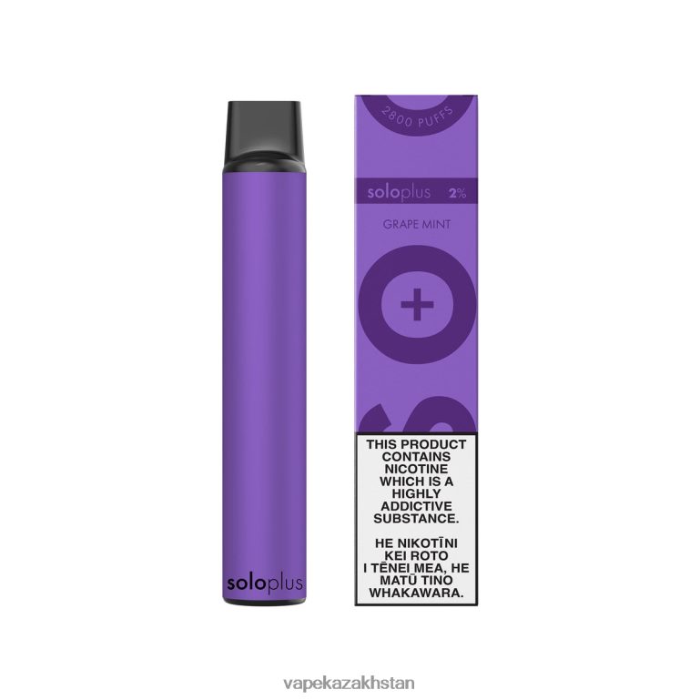 Vape Smoke 0H8LRX27 Solo Plus Disposable Vape Grape Mint