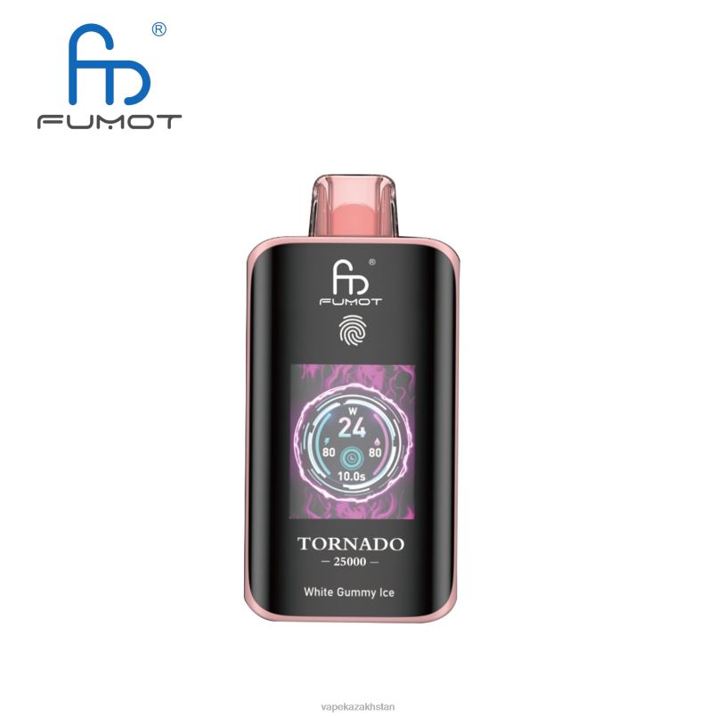 Fumot Tornado 25000 Disposable Vape White Gummy Ice 46XHJ14 E-Liquid Vape
