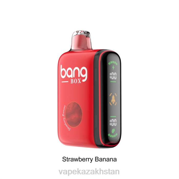 Disposable Vape Kazakhstan 68ZL25 Bang Box 9000-18000 Puffs Intelligent Power Display Strawberry Banana