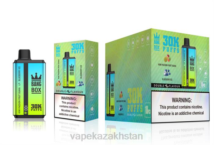Disposable Vape Kazakhstan 68ZL65 Bang Box 30000 Puffs Dual Flavors Kiwi Passion Fruit Guava & Blueberry Ice