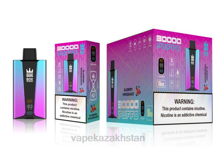 Disposable Vape Kazakhstan 68ZL80 Bang Box 30000 Puffs Smart Screen Blueberry Pomgerante