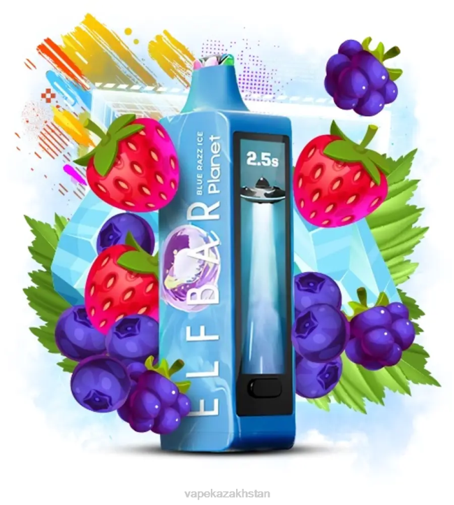 Disposable Vape Kazakhstan FL4L15 Elf Bar Planet 25000 Blue Razz Ice