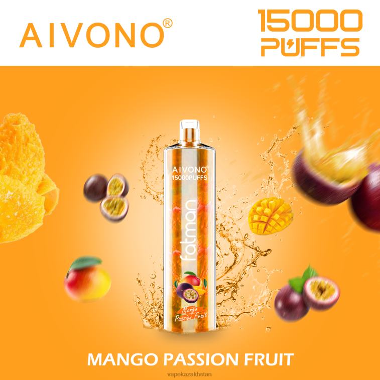 E-Liquid Vape 6080B19 Aivono FATMAN 15000 Mango Passion Fruit