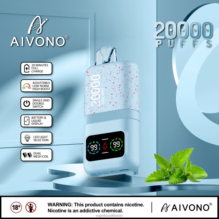 E-Liquid Vape 6080B84 Aivono AIM magic 20000 Cool Mint
