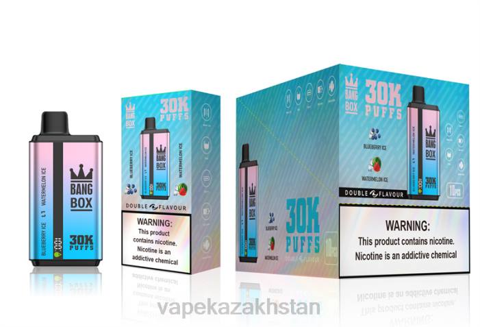 E-Liquid Vape 68ZL69 Bang Box 30000 Puffs Dual Flavors Blueberry Ice & Watermelon Ice