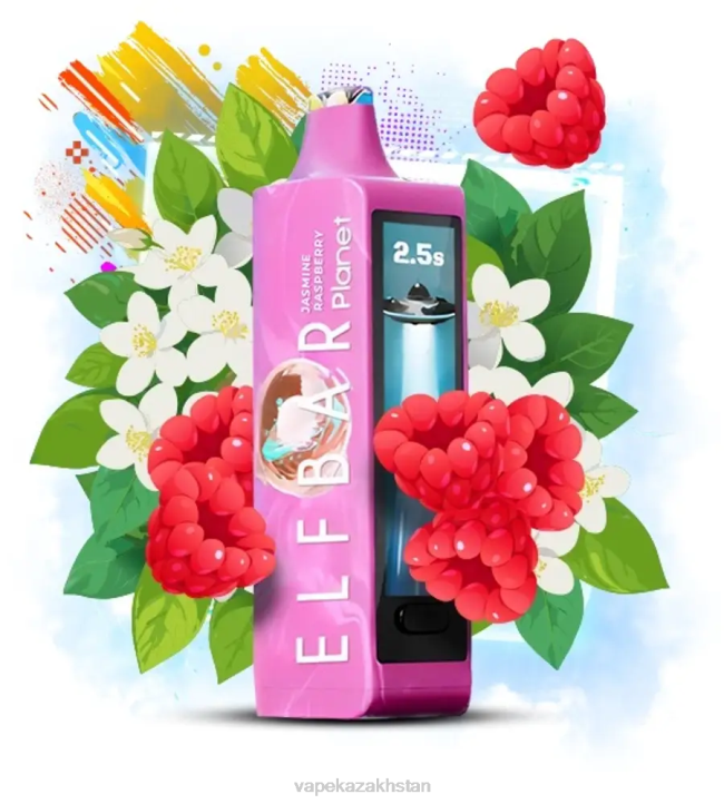 E-Liquid Vape FL4L19 Elf Bar Planet 25000 Jasmine Raspberry