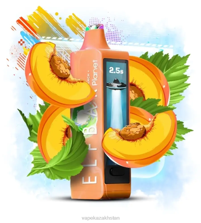 E-Liquid Vape FL4L24 Elf Bar Planet 25000 Peach