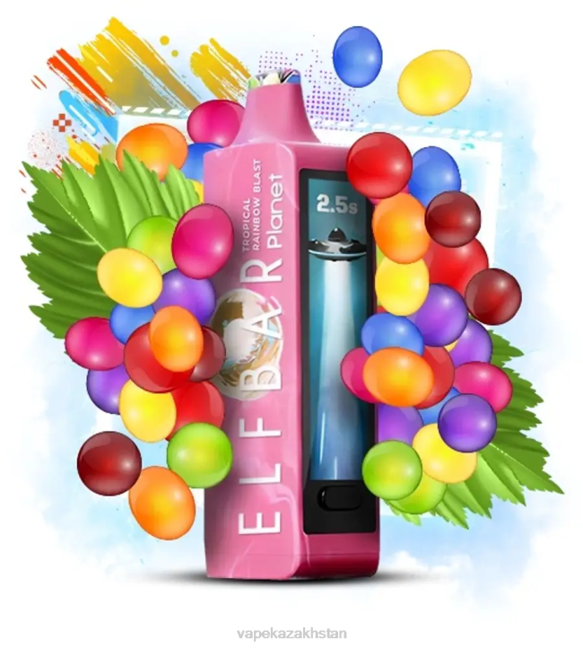 E-Liquid Vape FL4L29 Elf Bar Planet 25000 Tropical Rainbow Blast