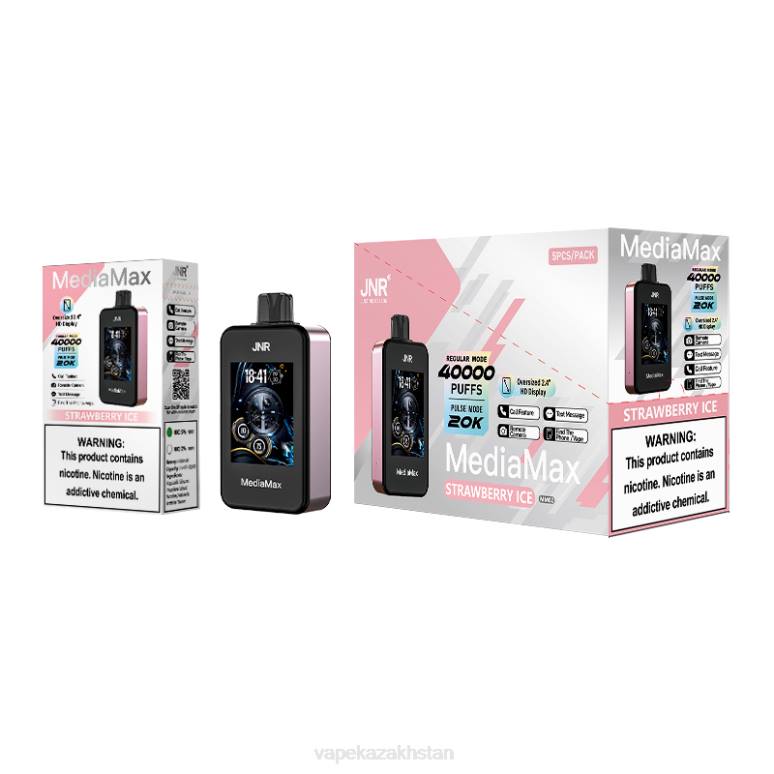 JNR MediaMax 40k Puff Z4NJ17 Strawberry Ice vape kazakhstan