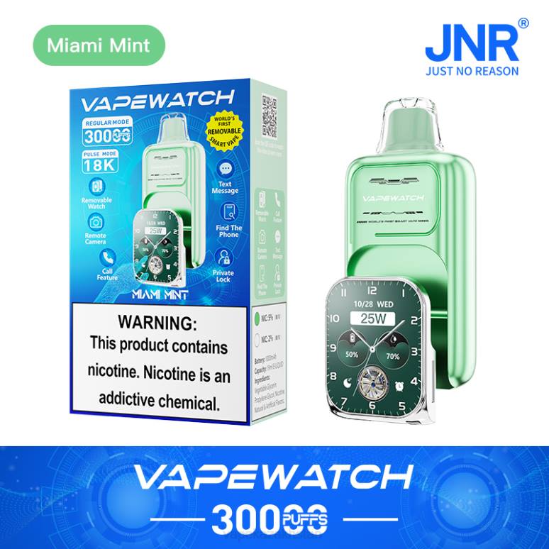 JNR Vape Watch Z4NJ8 Miami Mint vape disposable