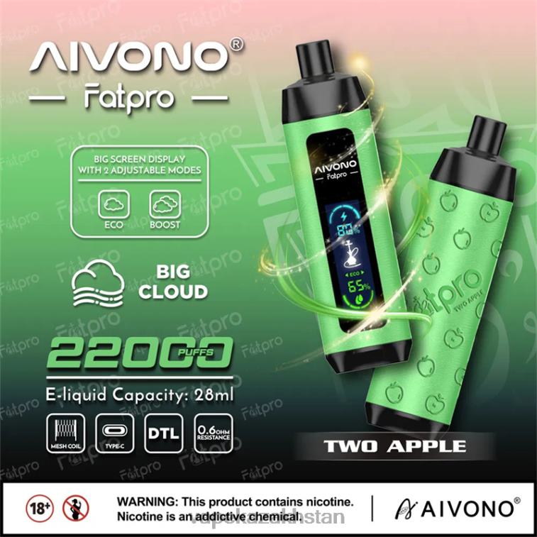 Vape Kazakhstan 6080B1 Aivono Fatpro 22000 Two Apple