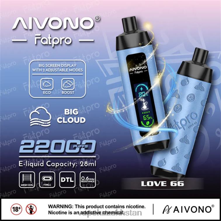 Vape Kazakhstan 6080B6 Aivono Fatpro 22000 Love 66