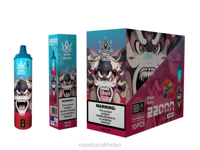 Vape Kazakhstan 68ZL21 Bang Beach 22000 Puffs Smart Screen Mixed Berry
