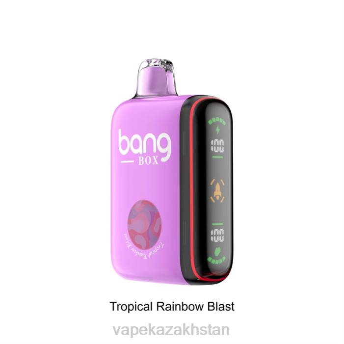 Vape Kazakhstan 68ZL36 Bang Box 9000-18000 Puffs Intelligent Power Display Tropical Rainbow Blast