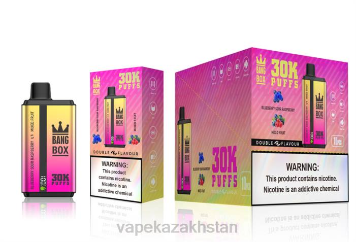 Vape Kazakhstan 68ZL66 Bang Box 30000 Puffs Dual Flavors Blueberry Sour Raspberry & Mixed Fruit