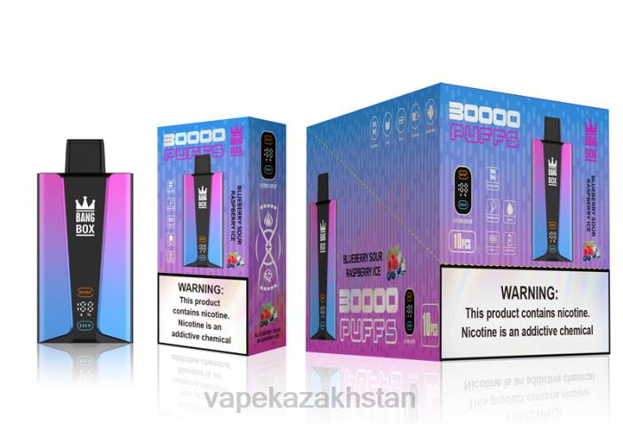 Vape Kazakhstan 68ZL81 Bang Box 30000 Puffs Smart Screen Blueberry Sour Raspberry Ice