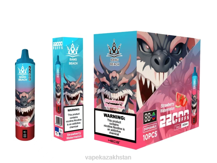 Vape Shop Astana 68ZL23 Bang Beach 22000 Puffs Smart Screen Strawberry Watermelon