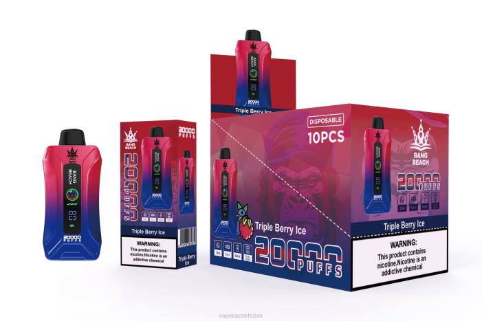 Vape Shop Astana 68ZL8 Bang Beach 20000 Puffs Smart Screen Vape Triple Berry Ice