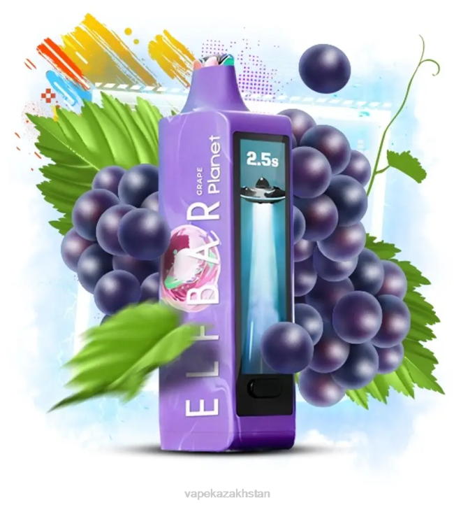 Vape Shop Astana FL4L13 Elf Bar Planet 25000 Grape