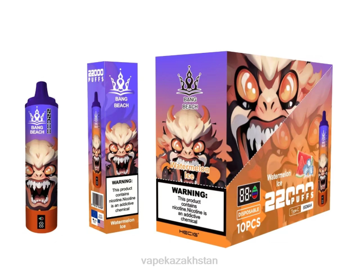 Vape Smoke 68ZL22 Bang Beach 22000 Puffs Smart Screen Watermelon Ice