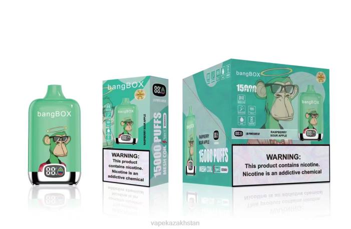 Vape Smoke 68ZL42 Bang Box 15000 Puffs Raspberry Sour Apple