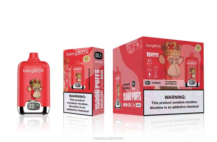 Vape Smoke 68ZL47 Bang Box 15000 Puffs Strawberry Watermelon