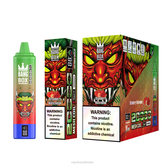 Vape Smoke 68ZL52 Bang Box 20000 Puffs Smart Screen Strawberry Watermelon