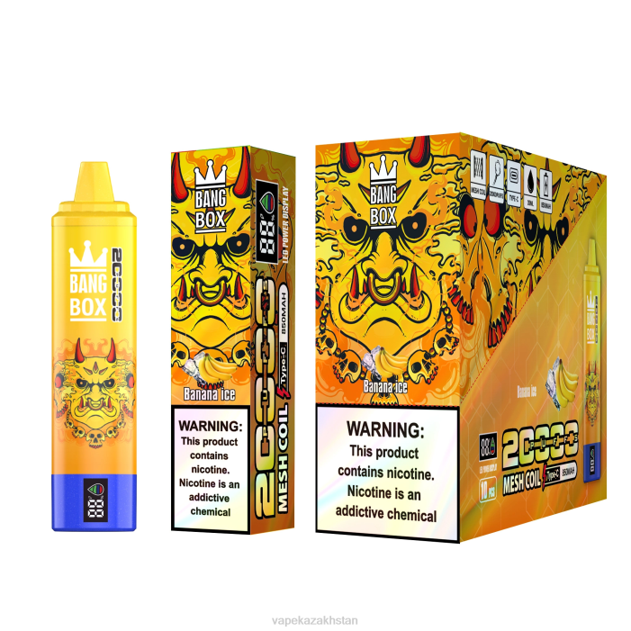 Vape Smoke 68ZL57 Bang Box 20000 Puffs Smart Screen Banana Ice