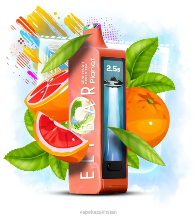 Vape Smoke FL4L17 Elf Bar Planet 25000 Grapefruit Green Tea