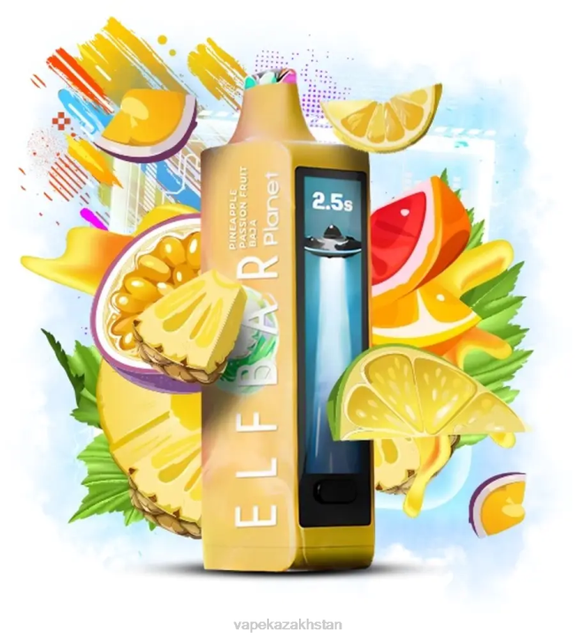 Vape Smoke FL4L27 Elf Bar Planet 25000 Pineapple Passion Fruit Baja