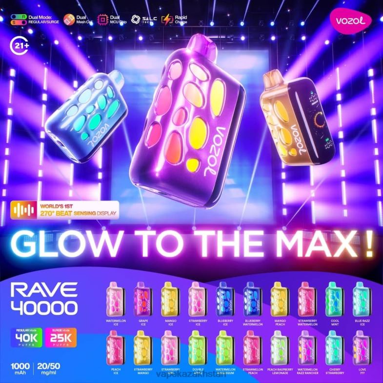 Vozol Rave 40000 X66R81 Vape Kazakhstan