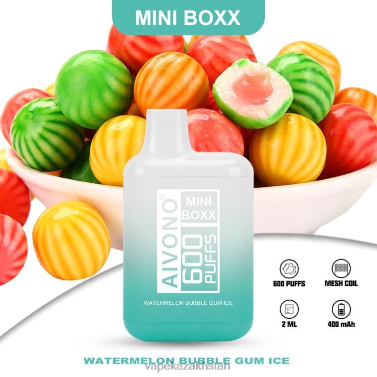 Disposable Vape Kazakhstan 6080B235 Aivono AIM MINI BOXX 600 Watermelon Bubble Gum Ice
