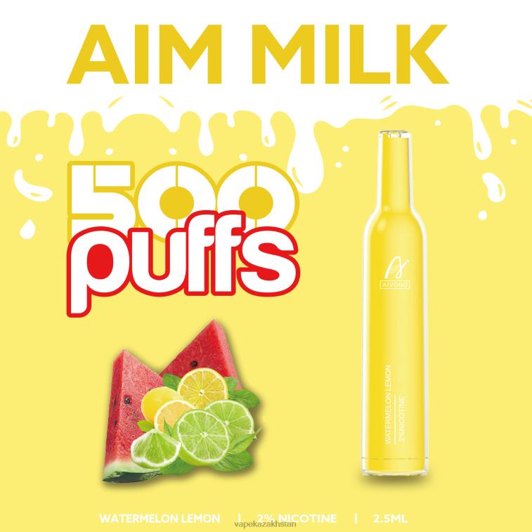 Disposable Vape Kazakhstan 6080B270 Aivono AIM MILK 500 Watermelon Lemon
