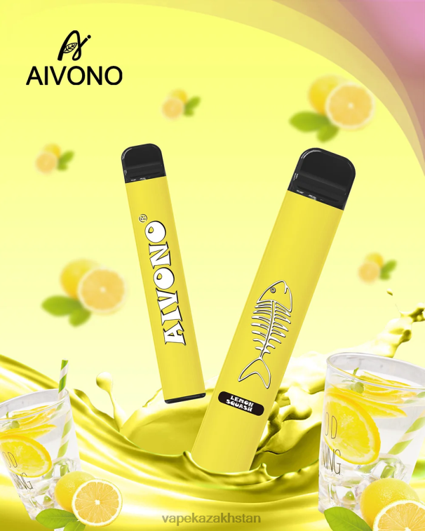 Vape Smoke 6080B287 Aivono AIM FISHBONE 600 Lemon Squas