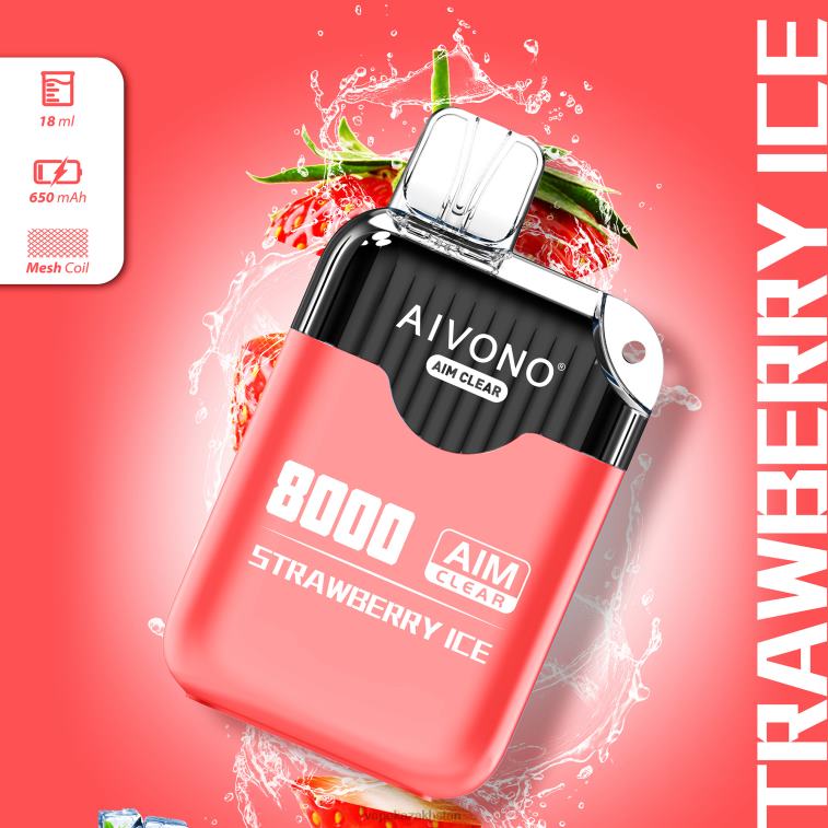 Disposable Vape Kazakhstan 6080B205 Aivono AIM CLEAR 8000 Strawberry Ice