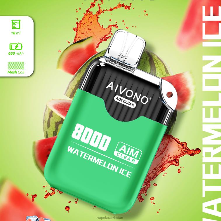 E-Liquid Vape 6080B204 Aivono AIM CLEAR 8000 Watermelon Ice