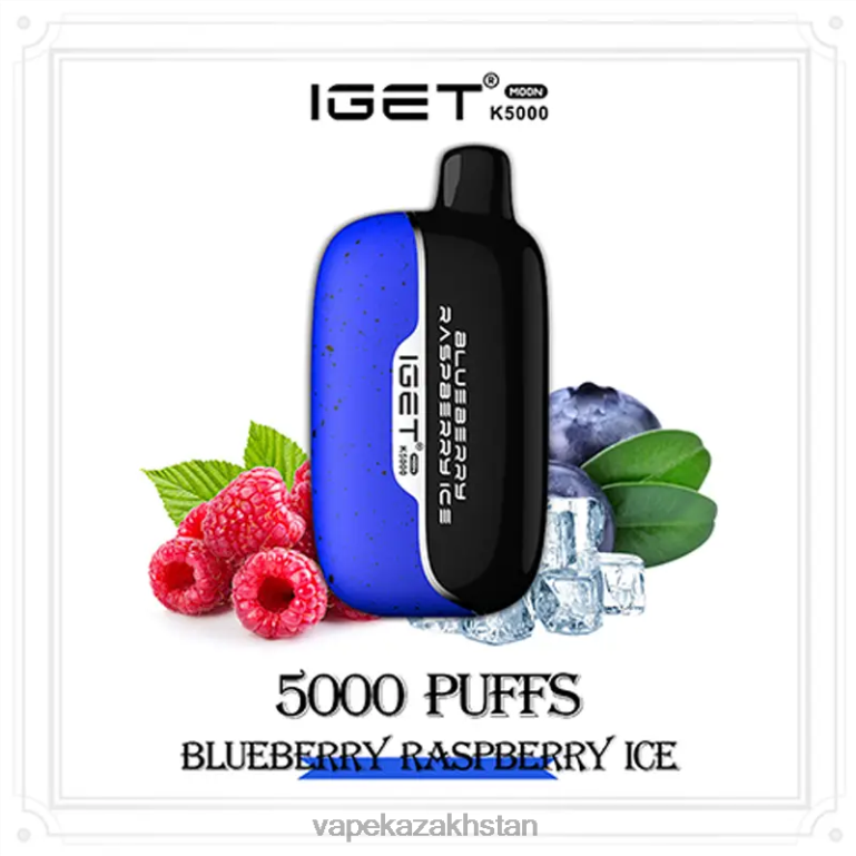 IGET Moon K5000 Blueberry Raspberry Ice 2JR0T3 Vape Shop Astana