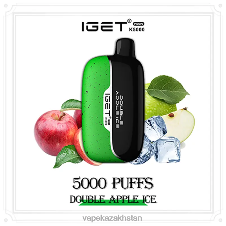 IGET Moon K5000 Double Apple Ice 2JR0T19 E-Liquid Vape